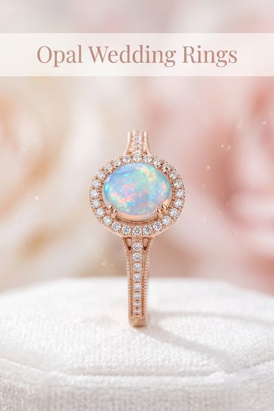 opal wedding rings