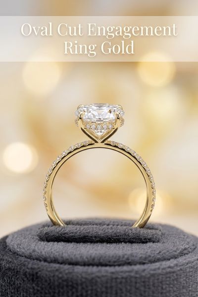oval cut engagement ring gold
