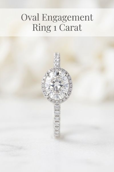 oval engagement ring 1 carat