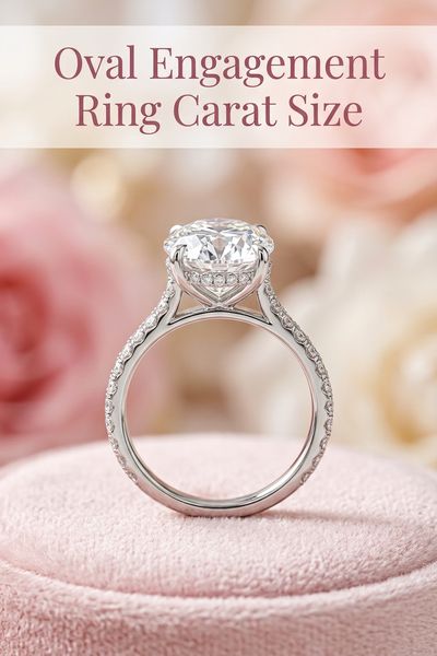 oval engagement ring carat size