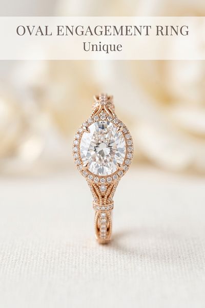 oval engagement ring unique