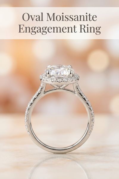 oval moissanite engagement ring