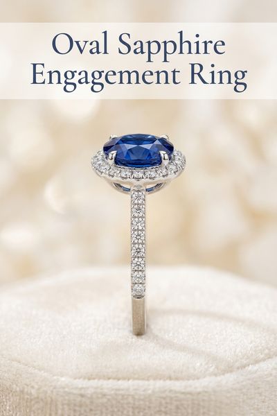 oval sapphire engagement ring