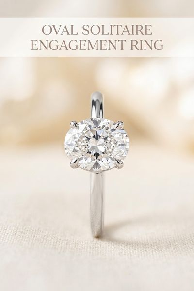 oval solitaire engagement ring