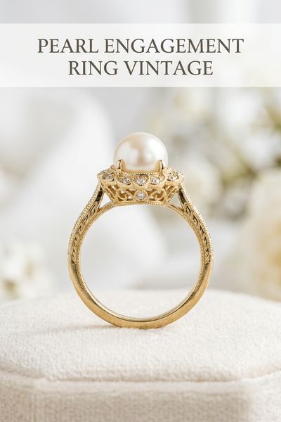 pearl engagement ring vintage