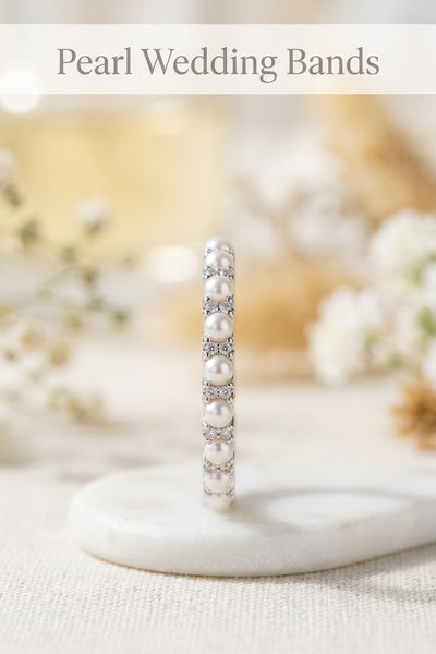 pearl wedding bands