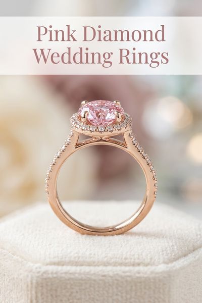 pink diamond wedding rings