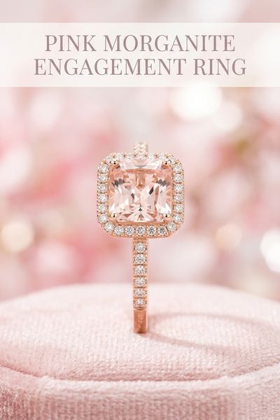 pink morganite engagement ring