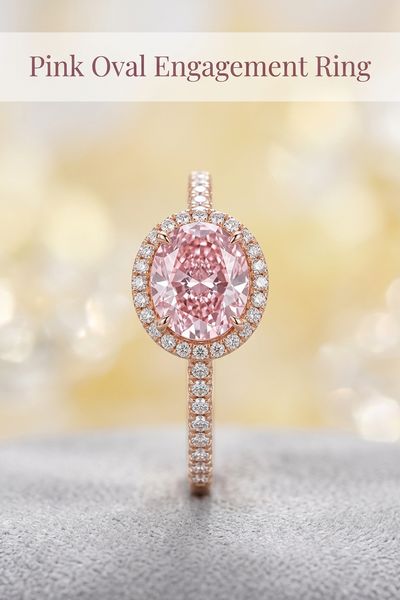 pink oval engagement ring