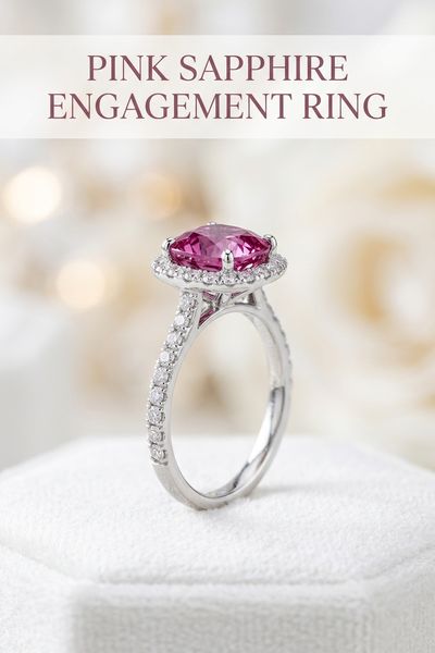 pink sapphire engagement ring