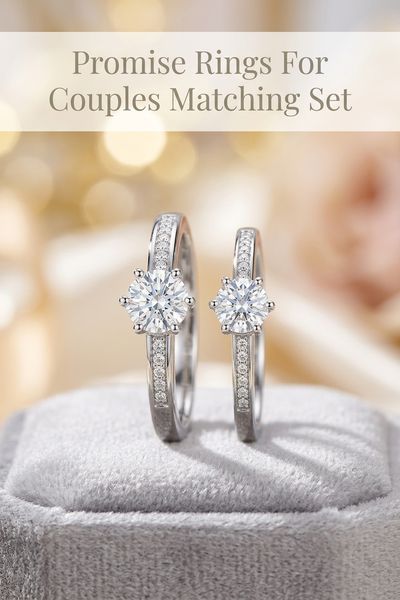 promise rings for couples matching set