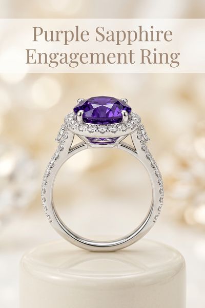 purple sapphire engagement ring
