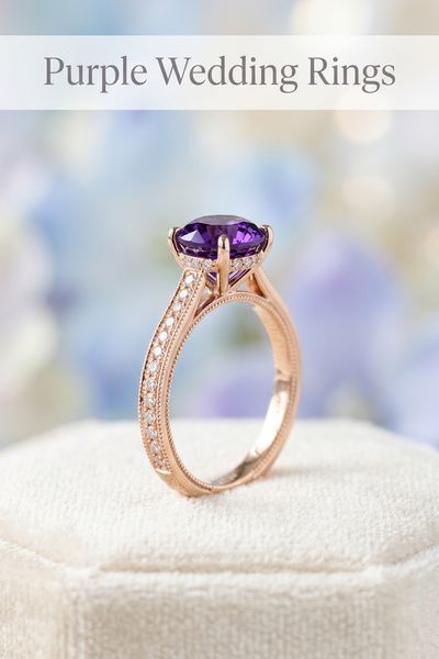 purple wedding rings