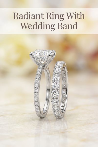 radiant ring with wedding band