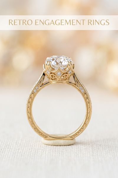 retro engagement rings