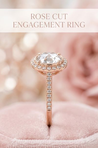 rose cut engagement ring