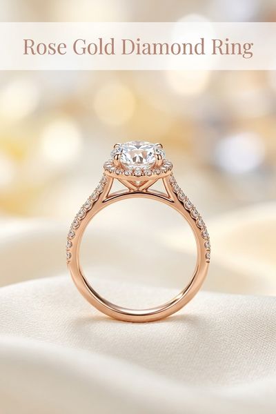 rose gold diamond ring