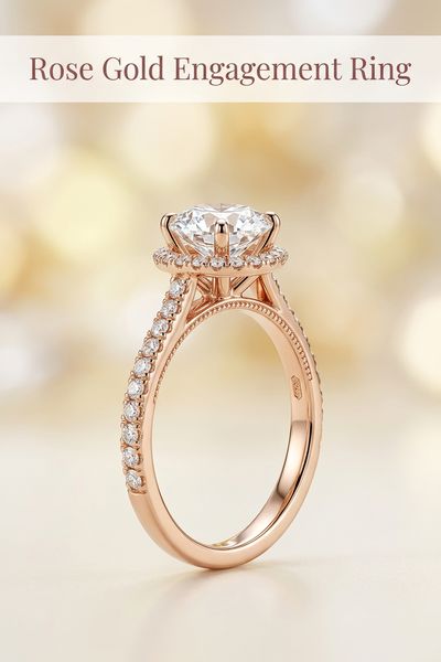 rose gold engagement ring