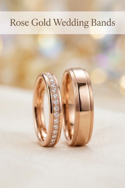 rose gold wedding bands