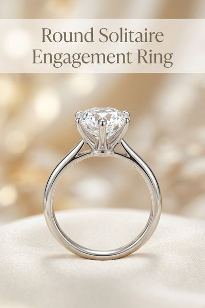 round solitaire engagement ring