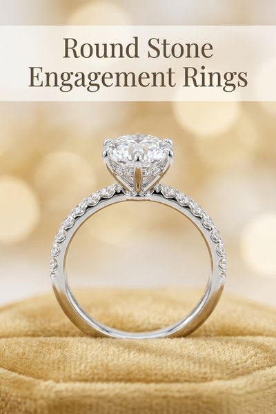 round stone engagement rings