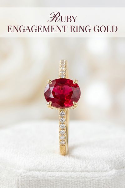 ruby engagement ring gold