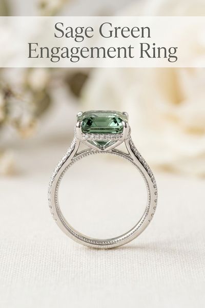 sage green engagement ring