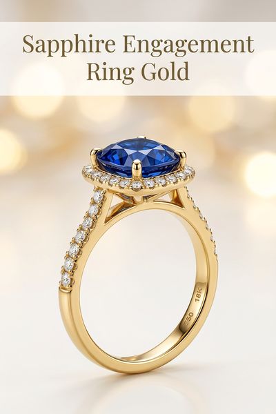 sapphire engagement ring gold