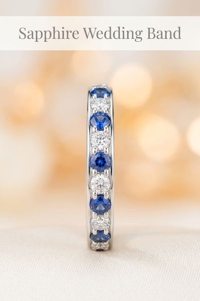 sapphire wedding band