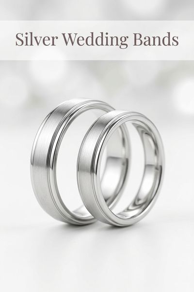 silver wedding bands
