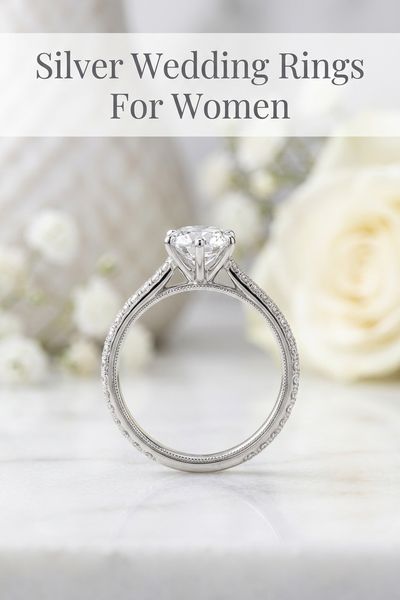 silver wedding rings for women