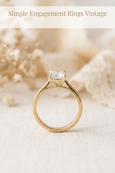 simple engagement rings vintage