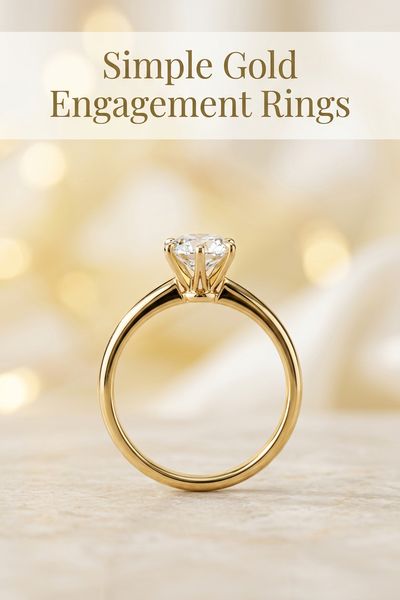 simple gold engagement rings