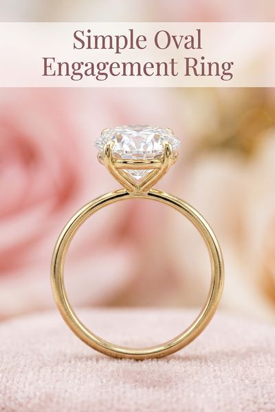 simple oval engagement ring