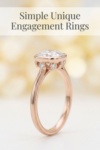 simple unique engagement rings