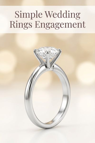 simple wedding rings engagement