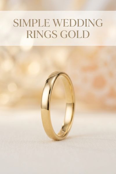 simple wedding rings gold