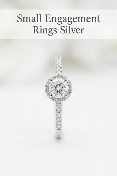small engagement rings silver
