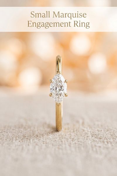 small marquise engagement ring