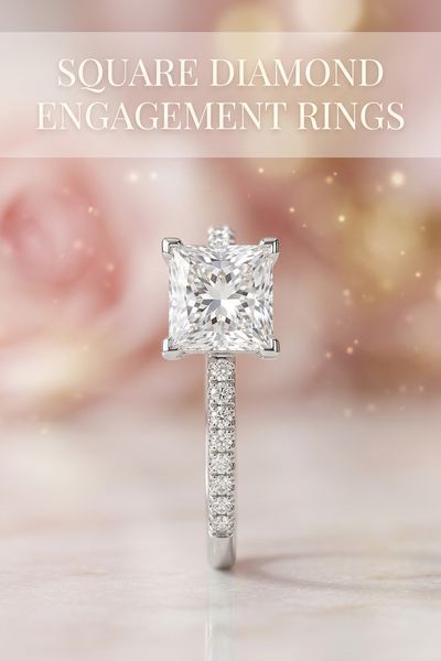 square diamond engagement rings