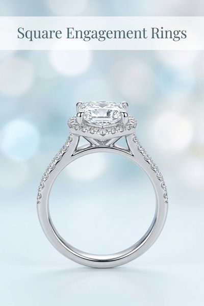 square engagement rings