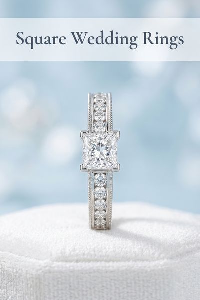 square wedding rings