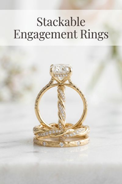stackable engagement rings