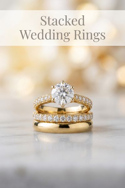 stacked wedding rings
