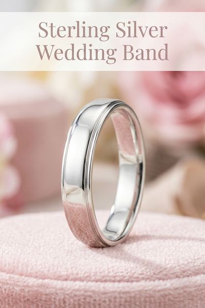 sterling silver wedding band
