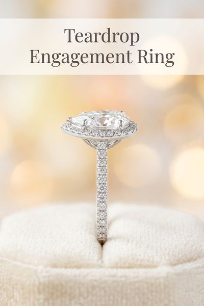 teardrop engagement ring