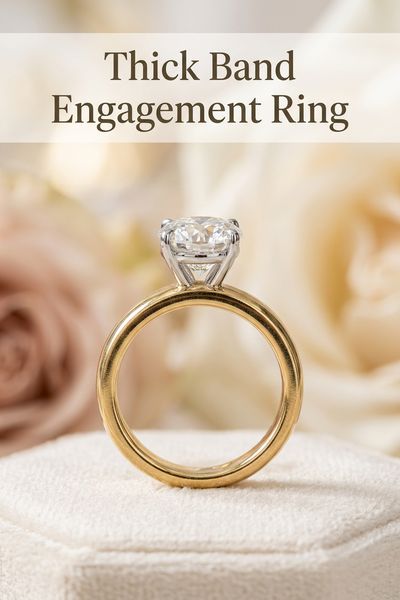 thick band engagement ring