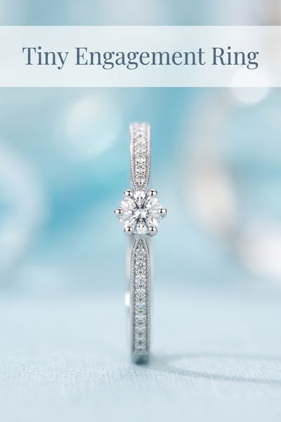 tiny engagement ring