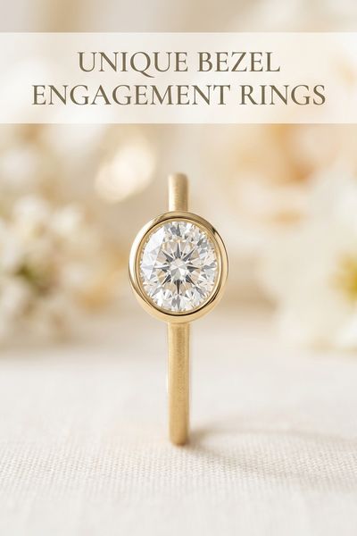 unique bezel engagement rings