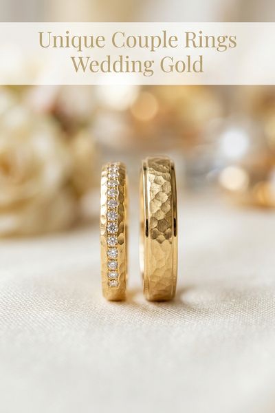unique couple rings wedding gold